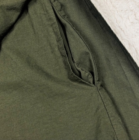 Zara Olive Green Romper Ruffle Sleeve Dress M - Picture 10 of 11